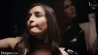 Submissive Emily gets fucked hard by dominant Mistress Maitland in a steamy scene