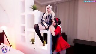 Octokuro's cosplay girl solo action with a big toy
