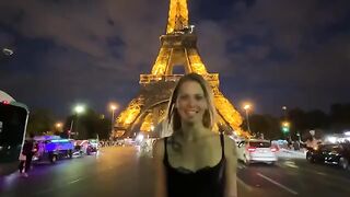 Petite teen gets slapped, choked, and fucked hard on the couch in Paris - Date Night #09