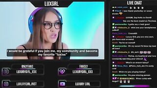 A pretty streamer has sex in front of her online viewers