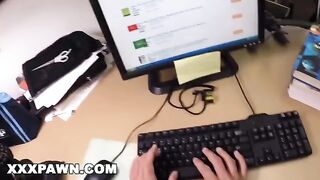 A young and broke College Student Nicki Ortega got banged in a pawn shop