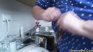 Older blondie makes love with a younger guy in this hot video