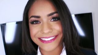 This schoolgirl, Nicole Bexley, is way too horny and needs to be fucked hard