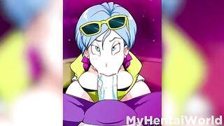 Bulma’s big tits titjob in Dragon Ball hentai