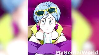 Bulma’s big tits titjob in Dragon Ball hentai