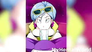 Bulma’s big tits titjob in Dragon Ball hentai