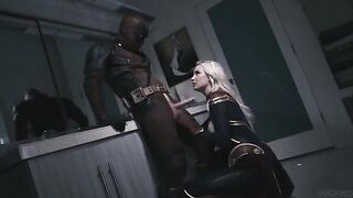 Deadpool fucked Captain Marvel hard in a steamy parody scene