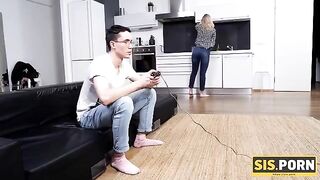 A cute girl with tiny tits fucked by her stepbrother on sis.porn
