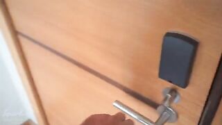 A slim curly babe got fucked while stuck under the couch