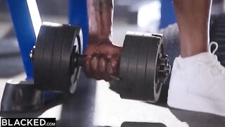 Two black men fucked gym bunnies Brandi and Kenzie