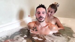 Skinny blonde rides the dick of her lucky boyfriend