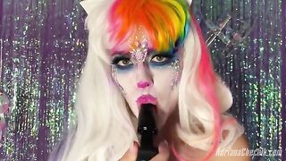 Rainbow dildo opulence with Adriana Chechik in a spooky Halloween treat