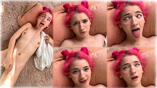 Cute teen plays with her pussy in a sensual solo session
