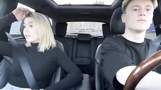 A hot blond girl agreed to have sex with a taxi driver in the car