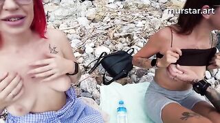 Bloggers arranged for sex with inexperienced girls in a daring spot