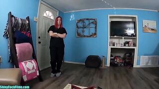 My stepmom takes my cock when it’s shiny and hard