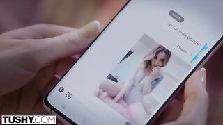 Skinny blonde teen gets her asshole gapped by horny old man in TUSHY scene
