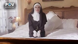 A sexy nun in a provocative habit, Aubree Valentine’s allure is undeniable