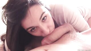 Skinny small brunette babe Danika Morì gets fucked deep and hard