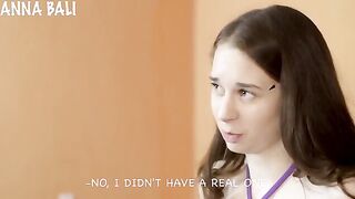 A cute girl had her first experience with stepdad on camera