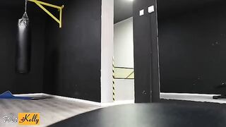 Fucking my crush in the gym restroom is the best workout