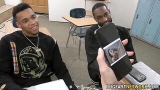 Kenzie Love gets her pussy pounded by 2 BBCs
