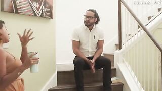 The preacher came to my house to bring me salvation in a steamy scene