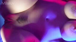 Meaty, tight pussy with cum inside and outside after close-up fuck