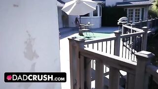 The stepdaughter doesn’t want her stepdad to know about her naughty habits