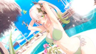 Beautiful girl Nahida has sex in Genshin Impact