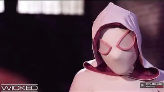 Spiderman fucks Gwen Stacy’s juicy pussy with a lot of sperm