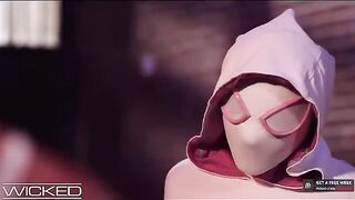 Spiderman fucks Gwen Stacy’s juicy pussy with a lot of sperm