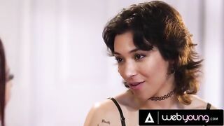 College girl Brooklyn Gray has passionate lesbian sex with her sweetheart in a steamy scene