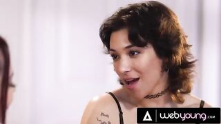 College girl Brooklyn Gray has passionate lesbian sex with her sweetheart in a steamy scene