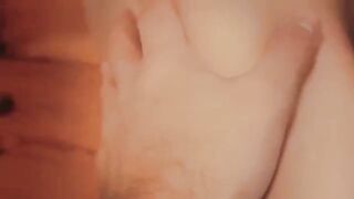 My wife with big breasts fucks me and jumps on my cock