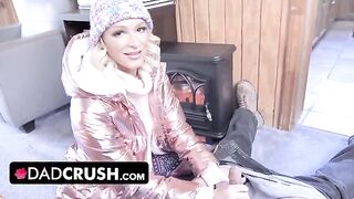 Pervert daddy bangs his stepdaughter’s pussy and cum on her face