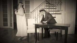 Naughty dancer gets fucked hard by stepmom in retro scene