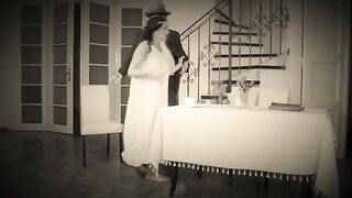 Naughty dancer gets fucked hard by stepmom in retro scene