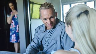 Hot stepdaughter Jane Wilde seduces her stepdad in a taboo act