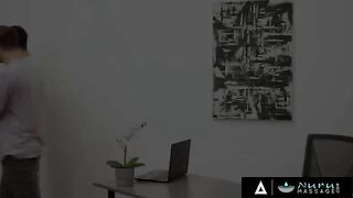 Two young guys received a massage from a fat naked nurse with huge tits