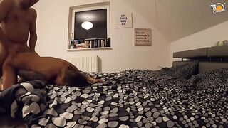 A girl experienced a very bright orgasm, almost screaming with pleasure