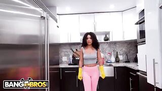 A lovely housekeeper, The Lovely Luna, gets fucked by a big black cock