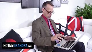 Redhead cutie Madi Collins gets fucked by her old stepdaddy
