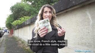 A hot French teacher shows off her skills to earn extra cash in this steamy Public Agent scene