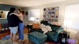 A hot nurse is fucking with a guy as soon as she gets home