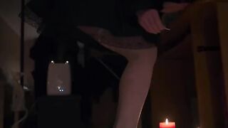 White stockings footjob and much cum, a hot compilation of toe play