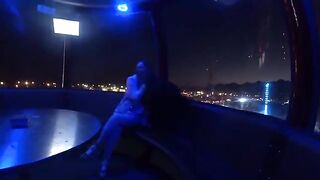A couple enjoys romantic sex in the park on a special date night