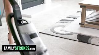 Latina step sis Karmen Santana bounces her big booty on bro