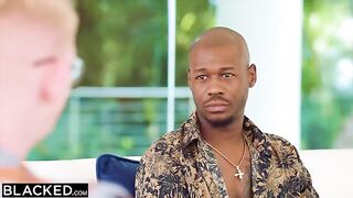 Eve gets a hotwife hall pass and hubby watches, an intense BLACKED scene