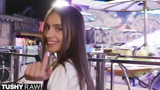 TUSHYRAW Perfect petite Vanessa gets her ass stretched out by horny hung